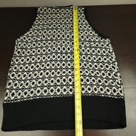 Anthropologie Maeve Womens XL Sweater 2Pc Black and White Tank and Shrug - Picture 14 of 16